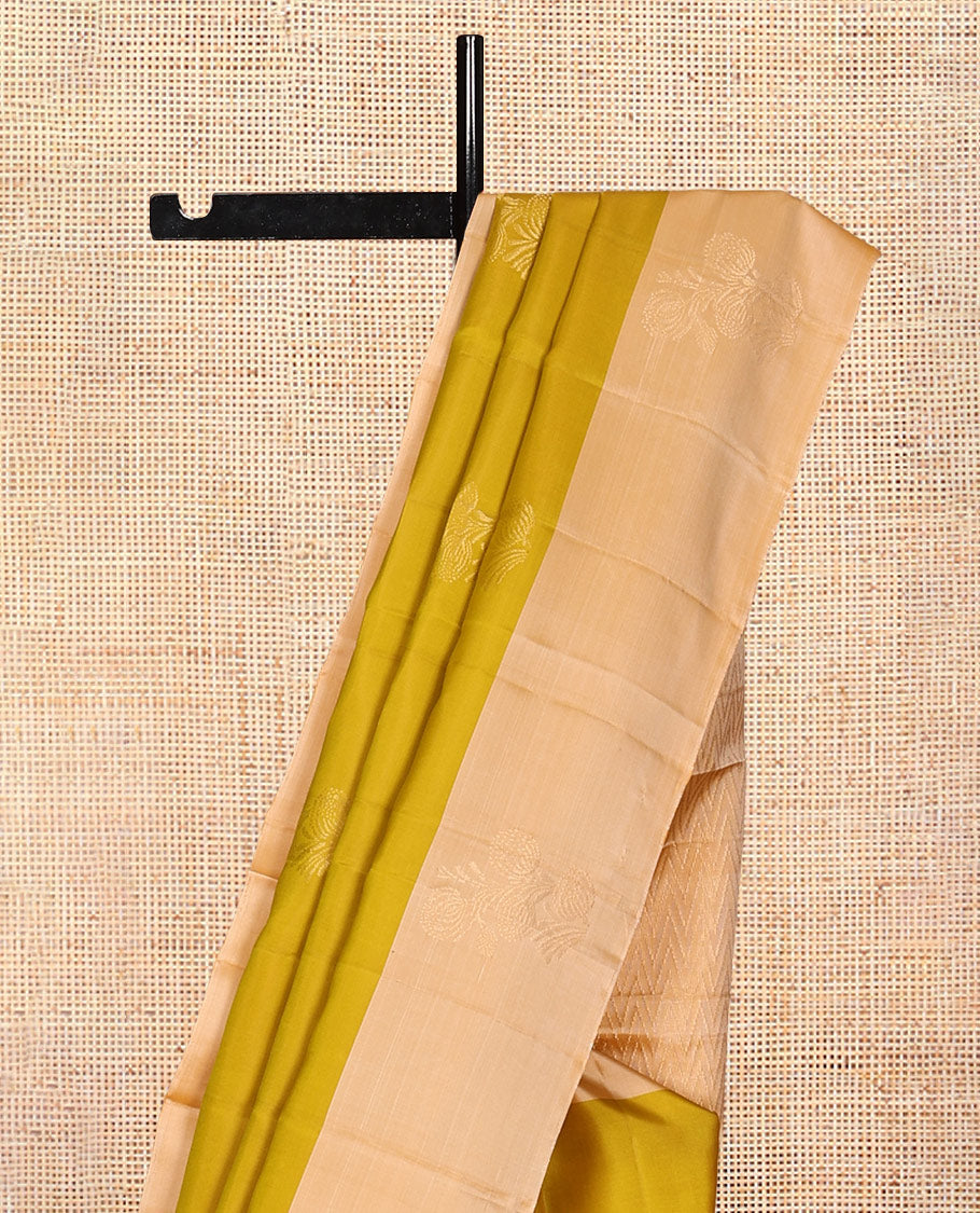 Yellow Mayuri Lite Silk Mix Saree