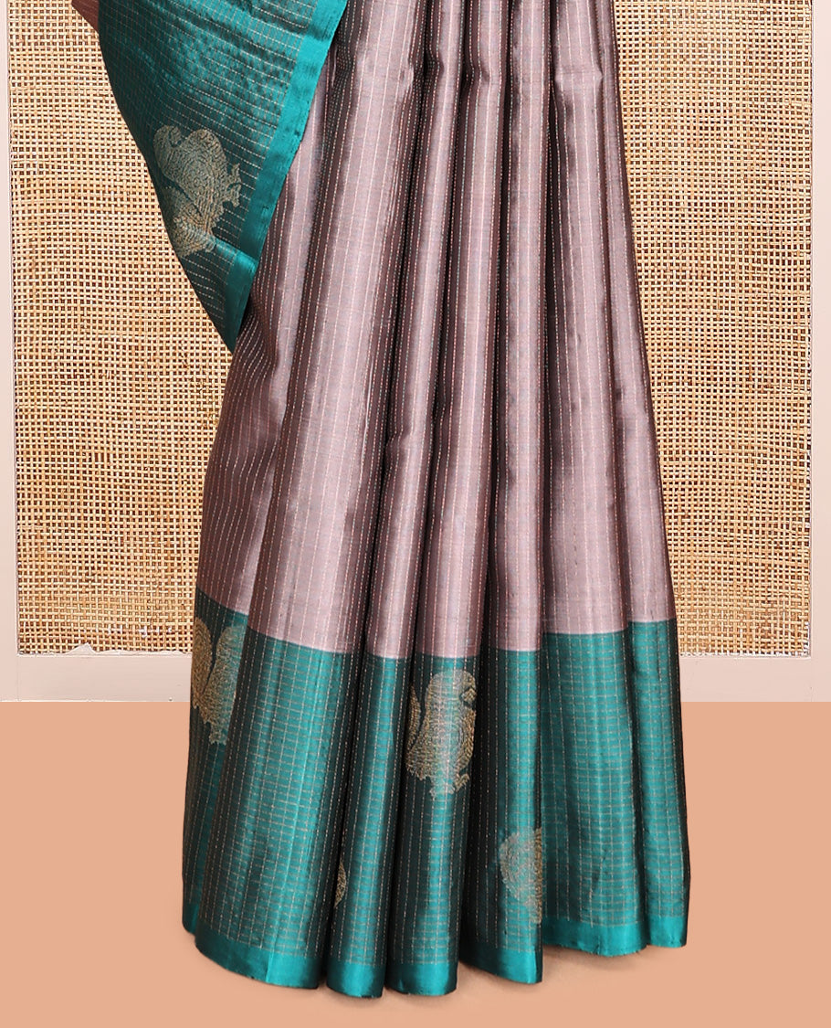 Grey Mayuri Soft Silk Saree