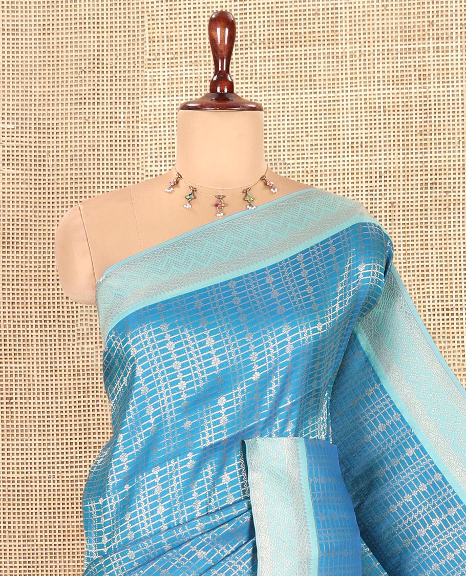 Blue Semi-Soft Silk Saree