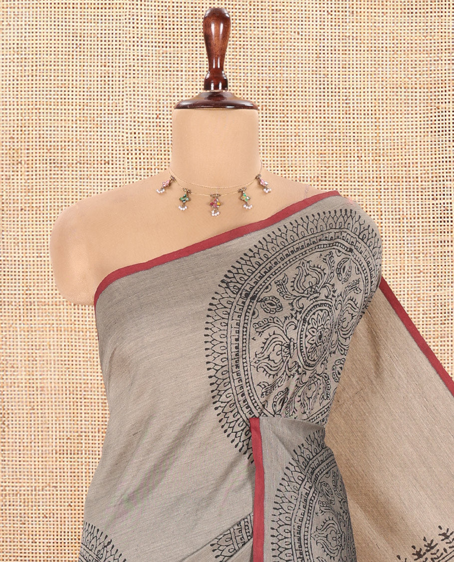 Grey South Cotton Saree