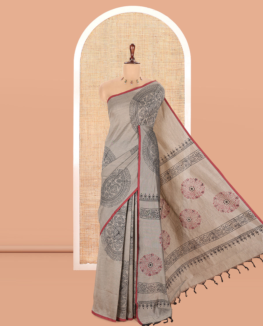 Grey South Cotton Saree