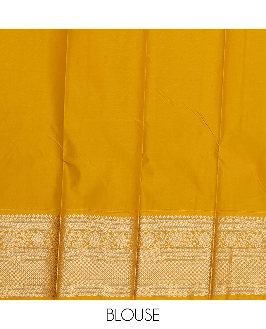 Red zari butta enclosed checked gift saree, contrast traditional zari design border, and jaal pallu