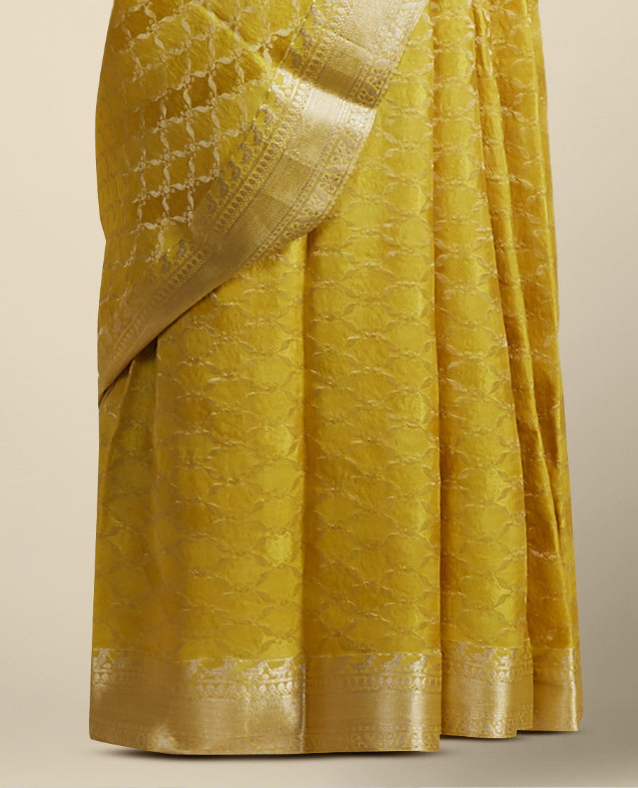 multi-colored floral printed pure crepe saree with contrast floral zari border