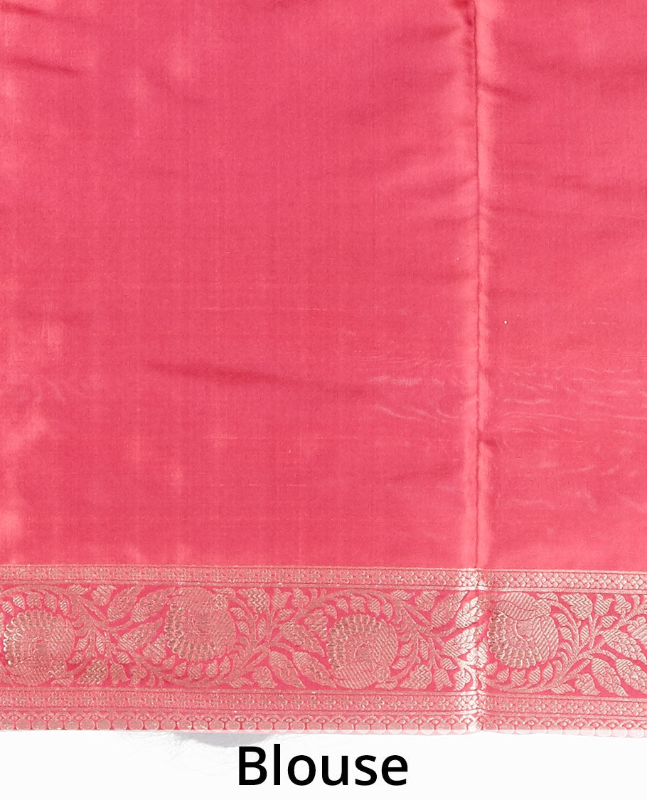 maroon striped zari design kathan silk saree with self floral border