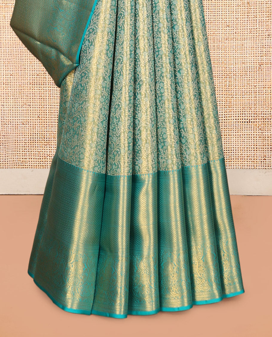 Blue Kanchipuram Tissue Silk Saree
