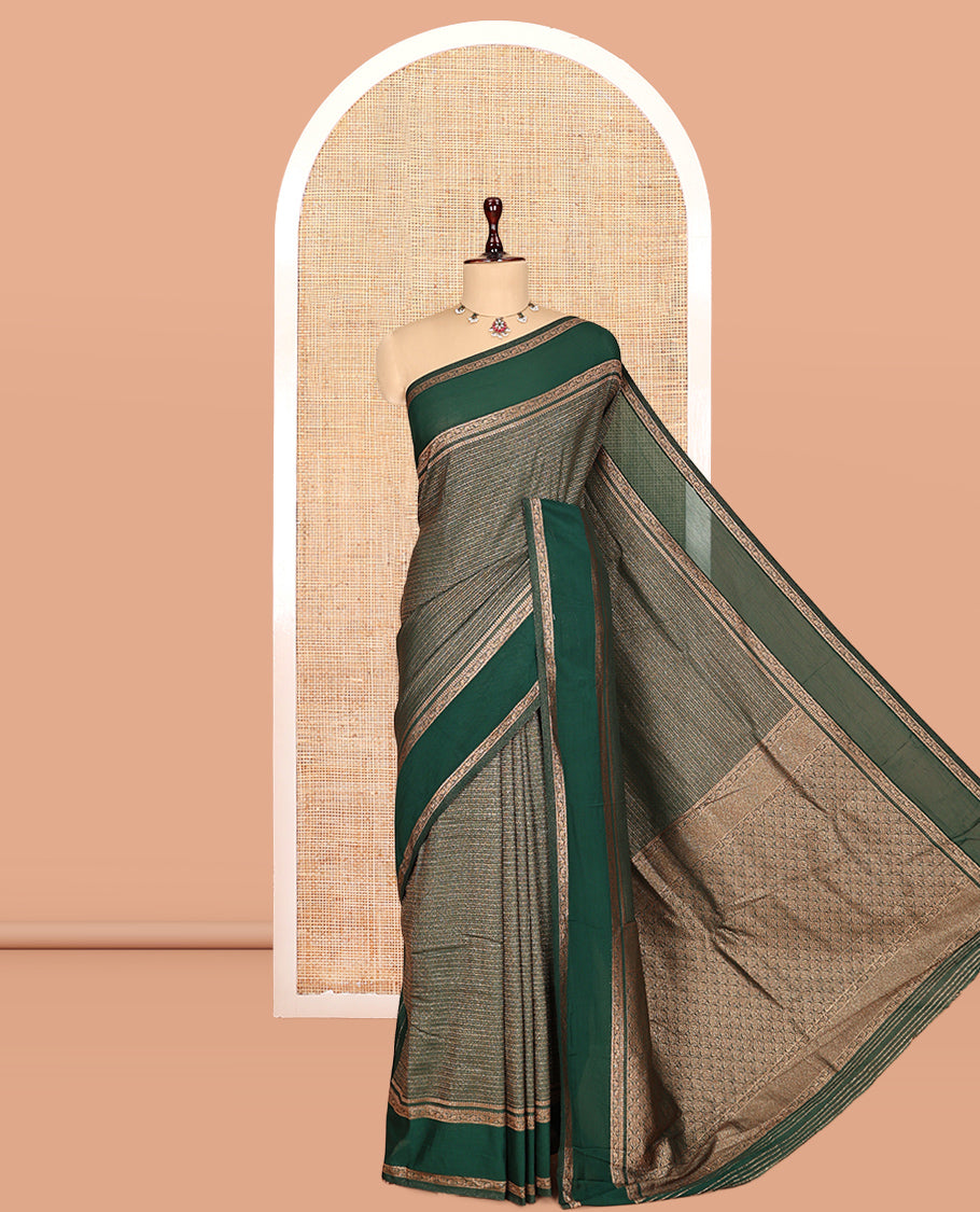 Green Fancy Crepe Saree