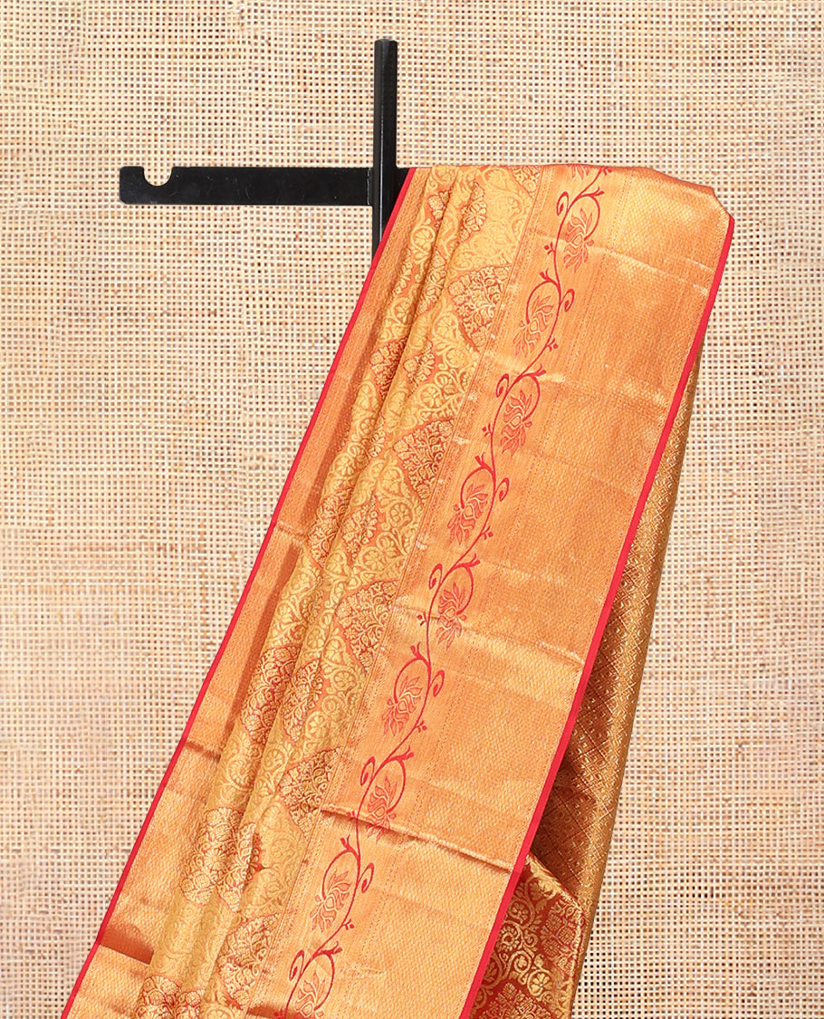 Red Kanchipuram Tissue Silk Saree