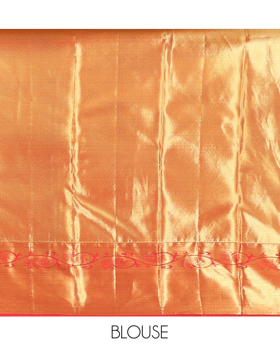 Red Kanchipuram Tissue Silk Saree