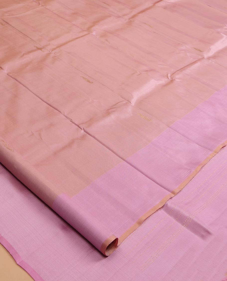 Pale Pink Kanchipuram Silk Saree