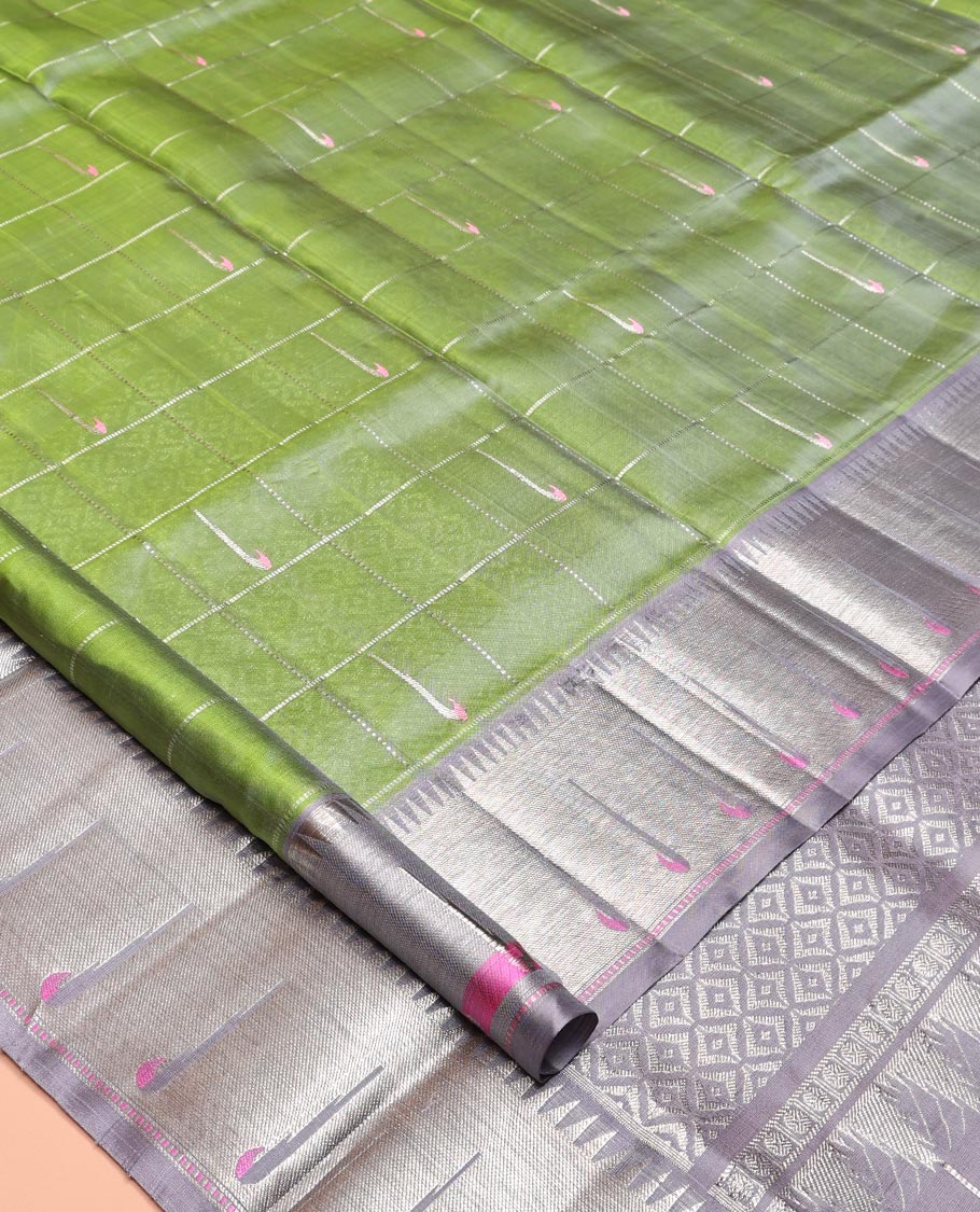 Green Venkatagiri Silk Saree