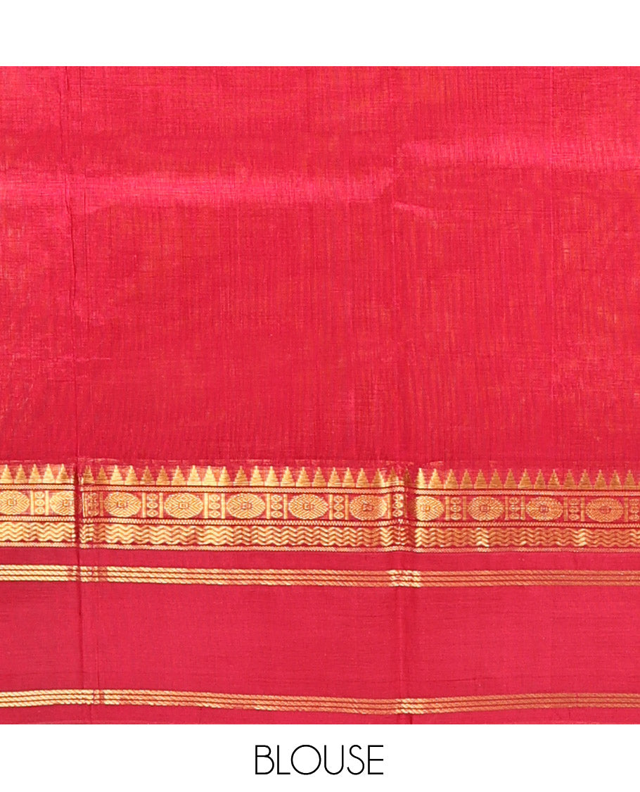 Yellow Kuppadam Silk Saree