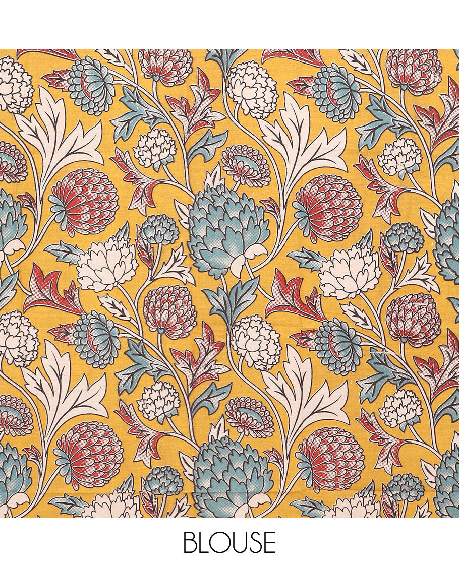 Blue Plain Mangalagiri Cotton Saree Subtly Sparkled with Traditional Motifs Woven Border, and Pallu Elevated with Sparse Designs