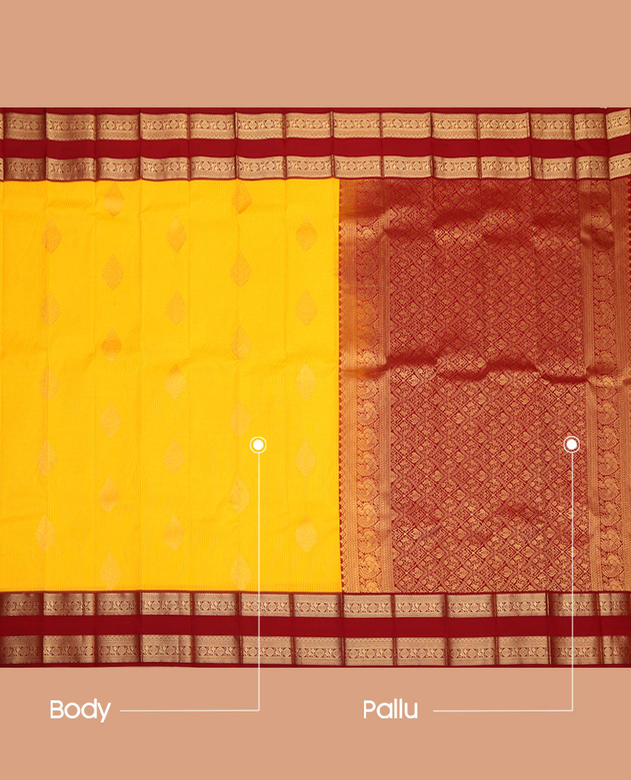 Yellow Budget Silk Saree