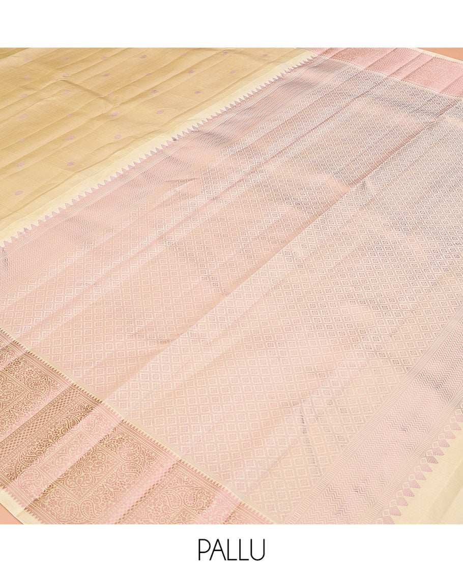Sandal Kanchipuram Silk Saree