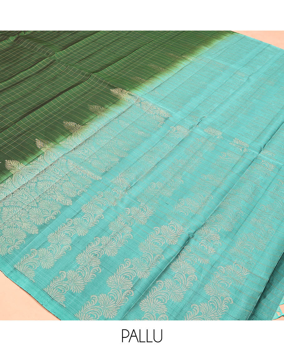 Green Mayuri Lite Silk Mix Saree