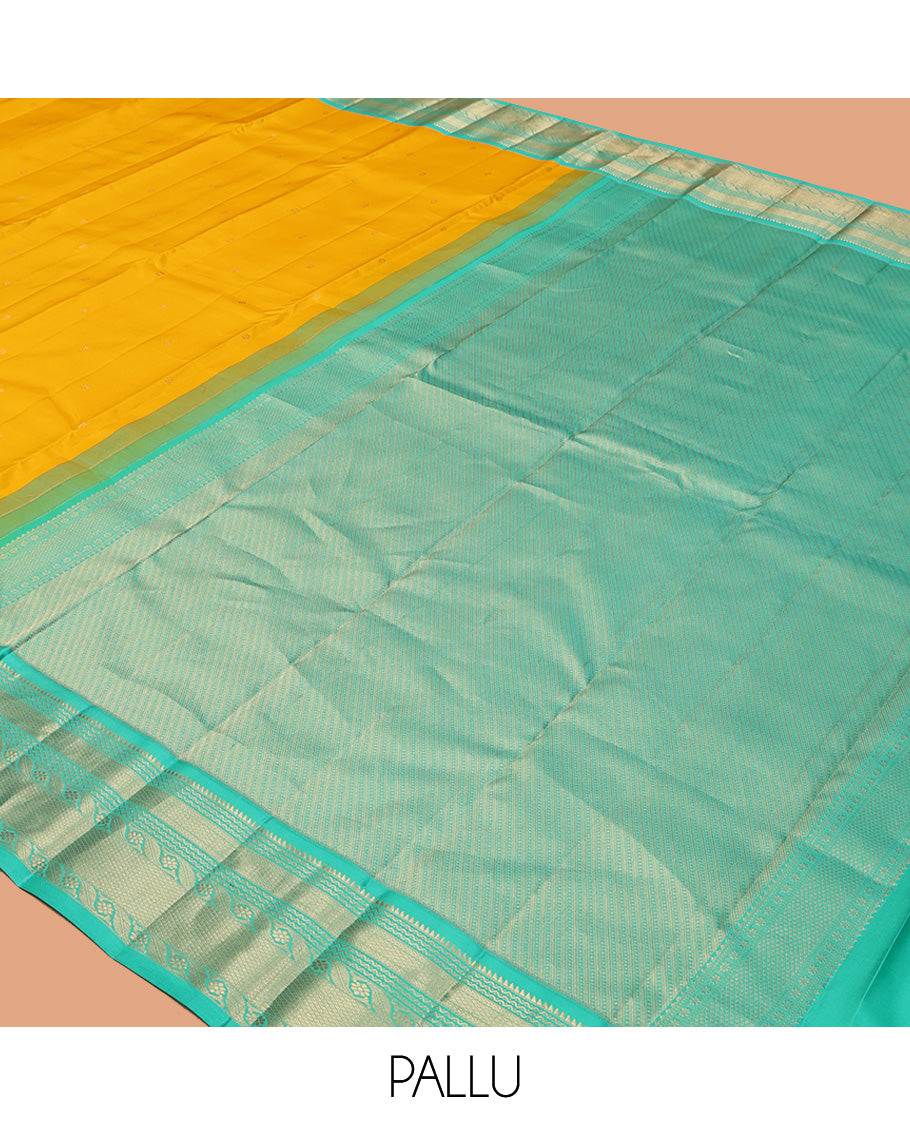 Yellow Kanchipuram Silk Saree