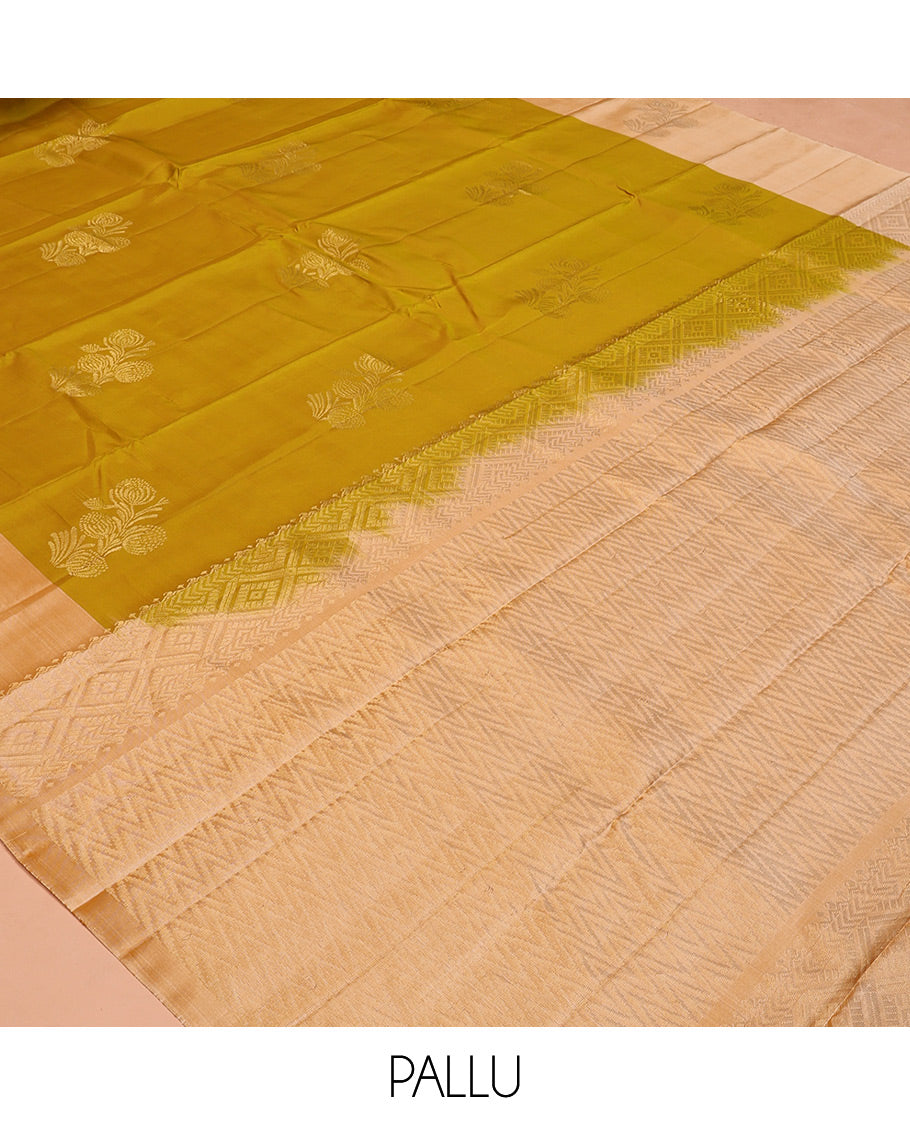 Yellow Mayuri Lite Silk Mix Saree