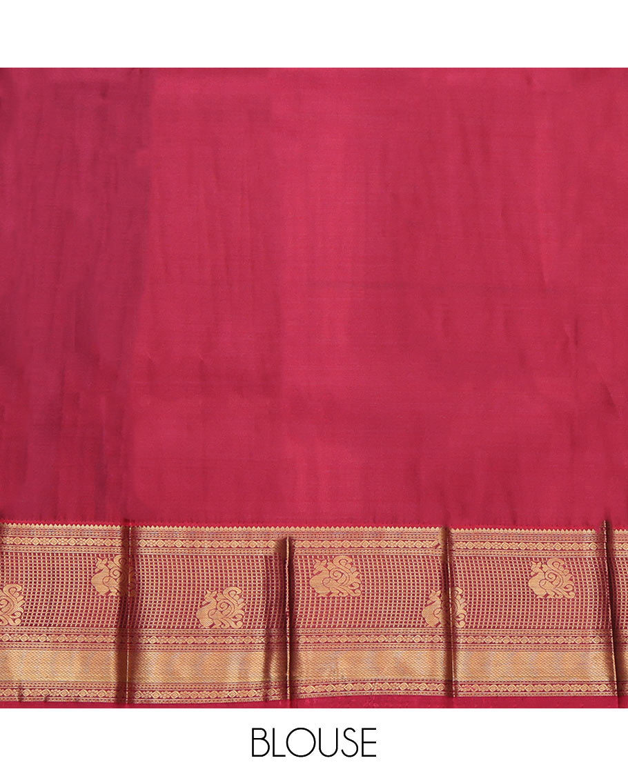 Blue Budget Silk Saree, Decorated with Zari Buttas All Over Its Body, Complemented by a Contrast Traditional Zari Design Border, Intricate Jaal Patterned Pallu, and Paired with a Contrast Blouse