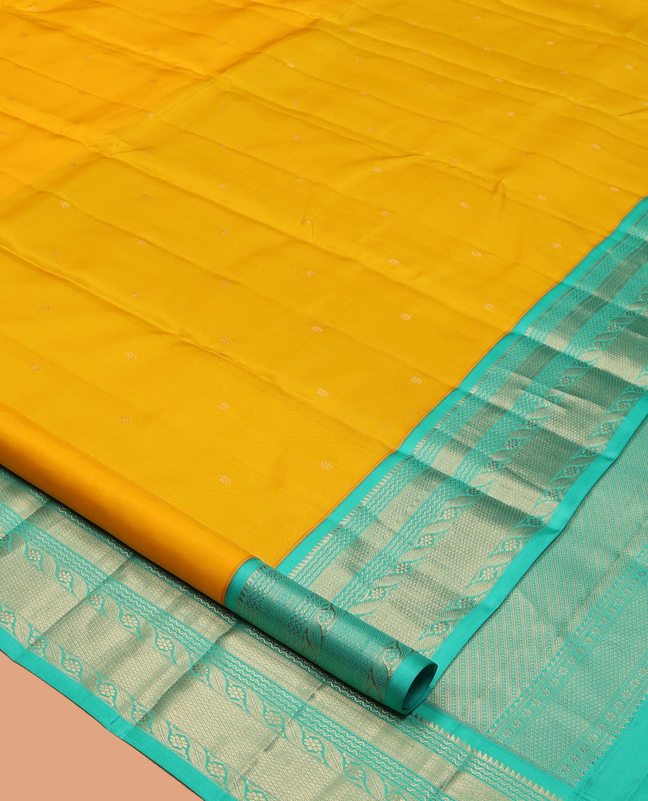 Yellow Kanchipuram Silk Saree