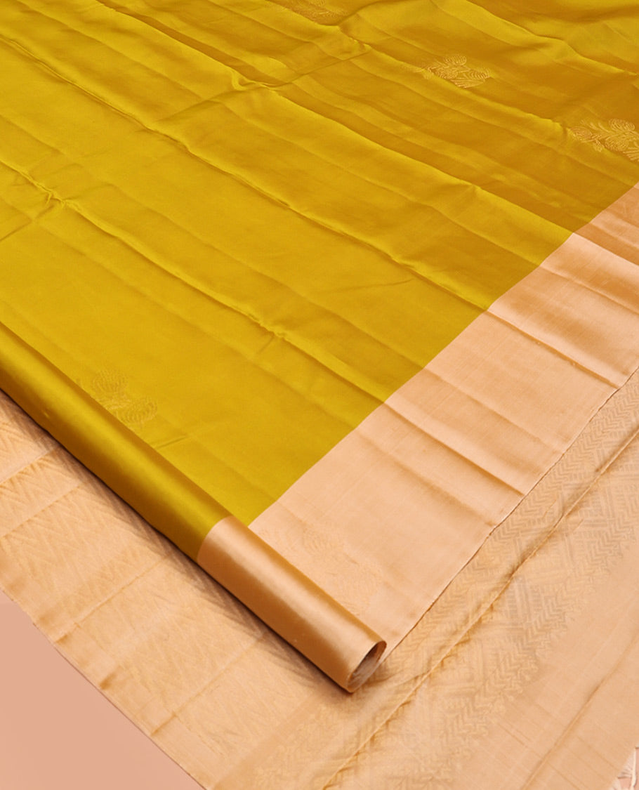 Yellow Mayuri Lite Silk Mix Saree