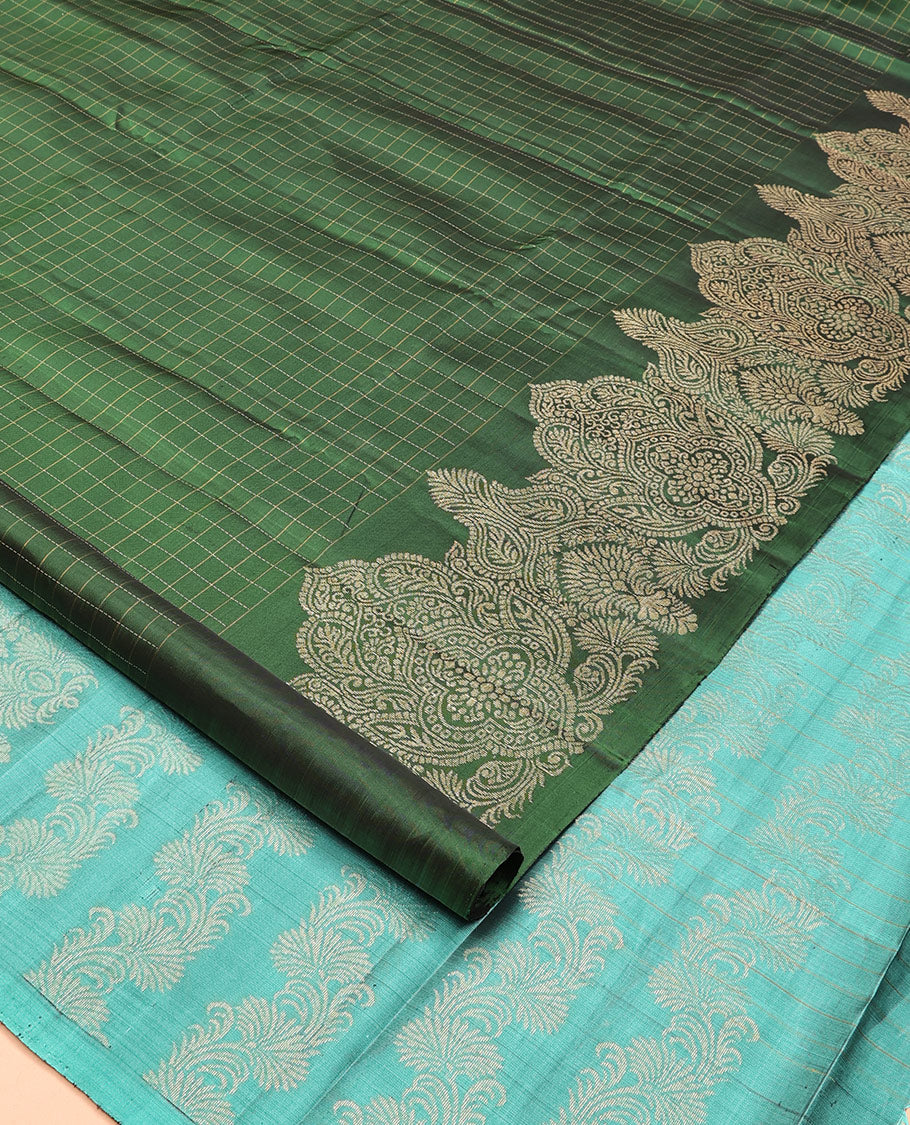 Green Mayuri Lite Silk Mix Saree