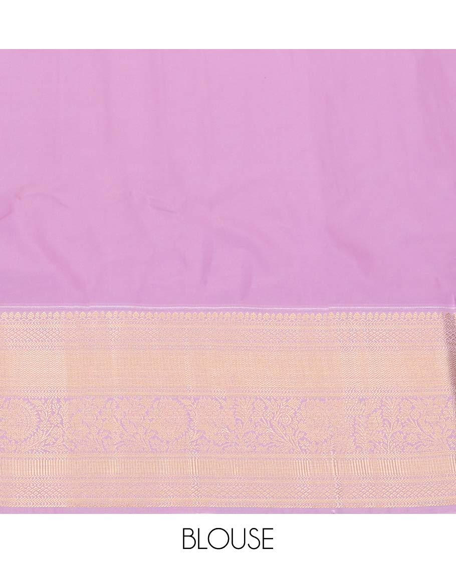 Yellow Budget Silk Saree, Subtly Sparkled with Zari Buttas All Over Its Body, Complemented by a Contrast Traditional Zari Design Border, Grand Jaal Pallu, and Paired with a Contrast Blouse