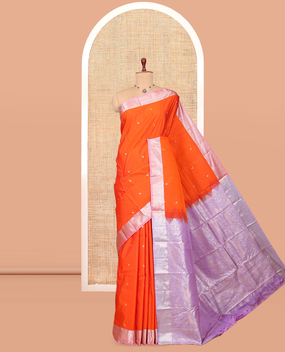 Orange Budget Silk Saree
