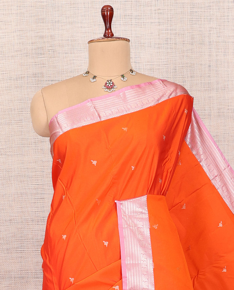 Orange Budget Silk Saree