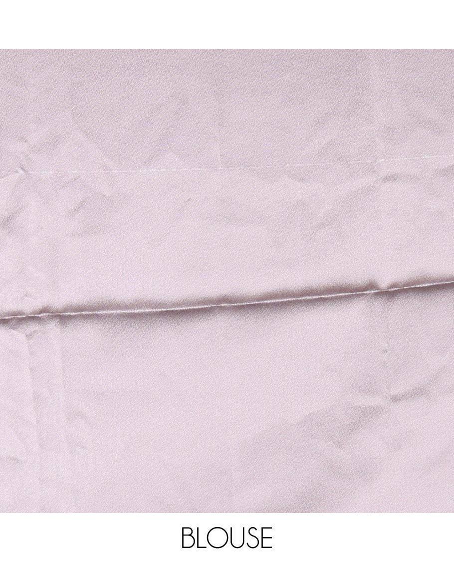 Brown ombre full-plain satin crepe saree, copper zari border, and plain blouse