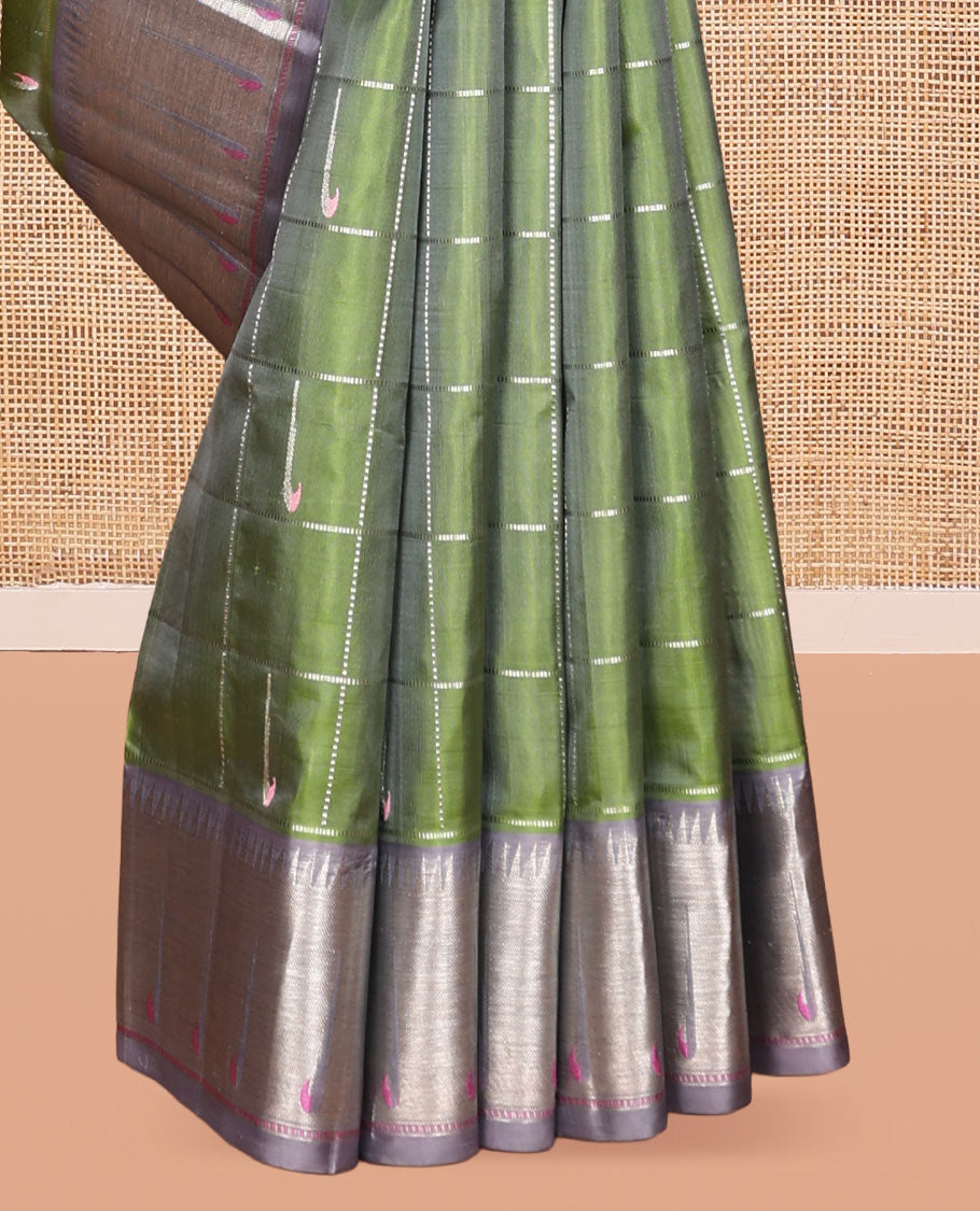 Green Venkatagiri Silk Saree