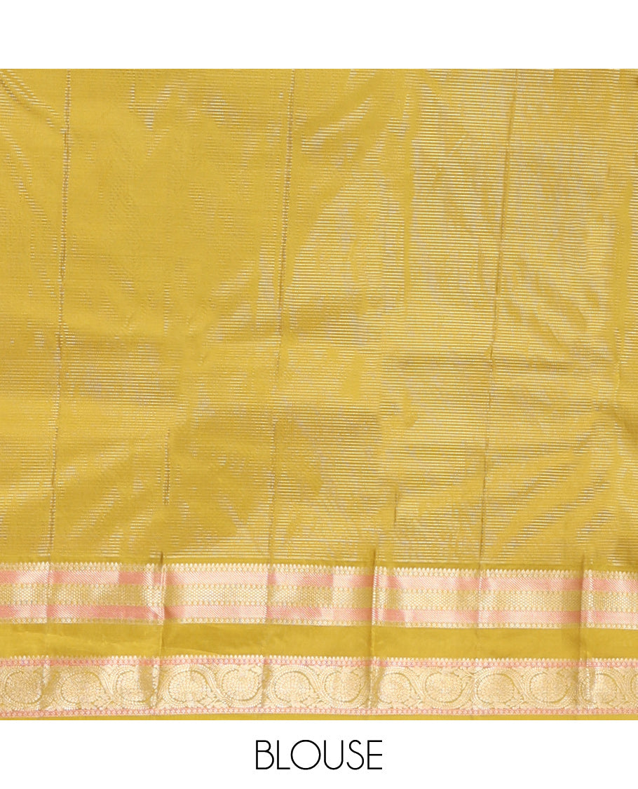 Navy Blue-Light Green Vasundhara Silk Saree