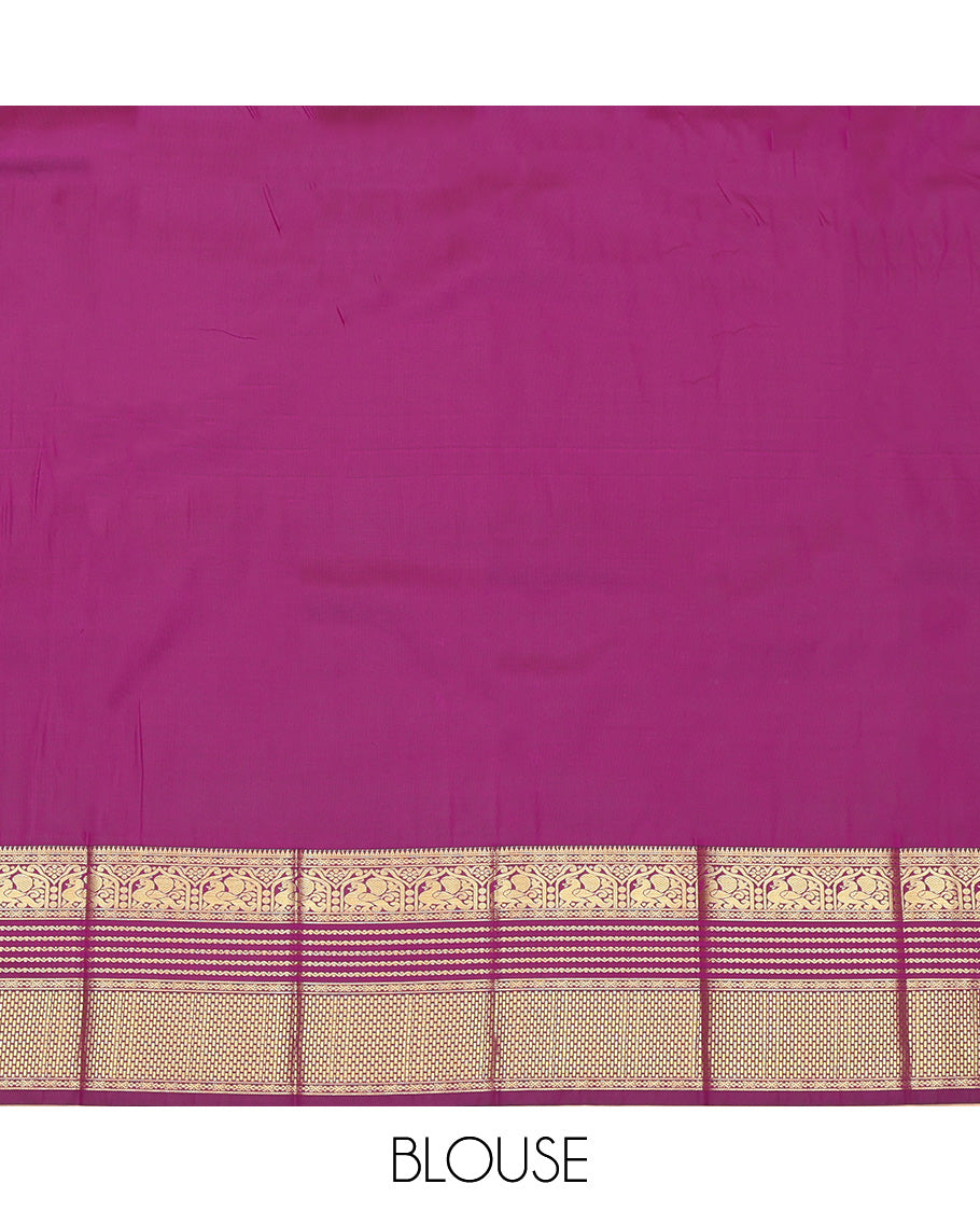 Purple Traditional Zari Design Border Budget Silk Saree