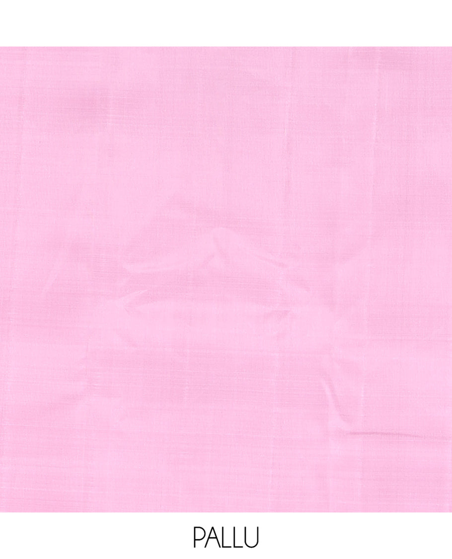 Pale Pink Kanchipuram Silk Saree