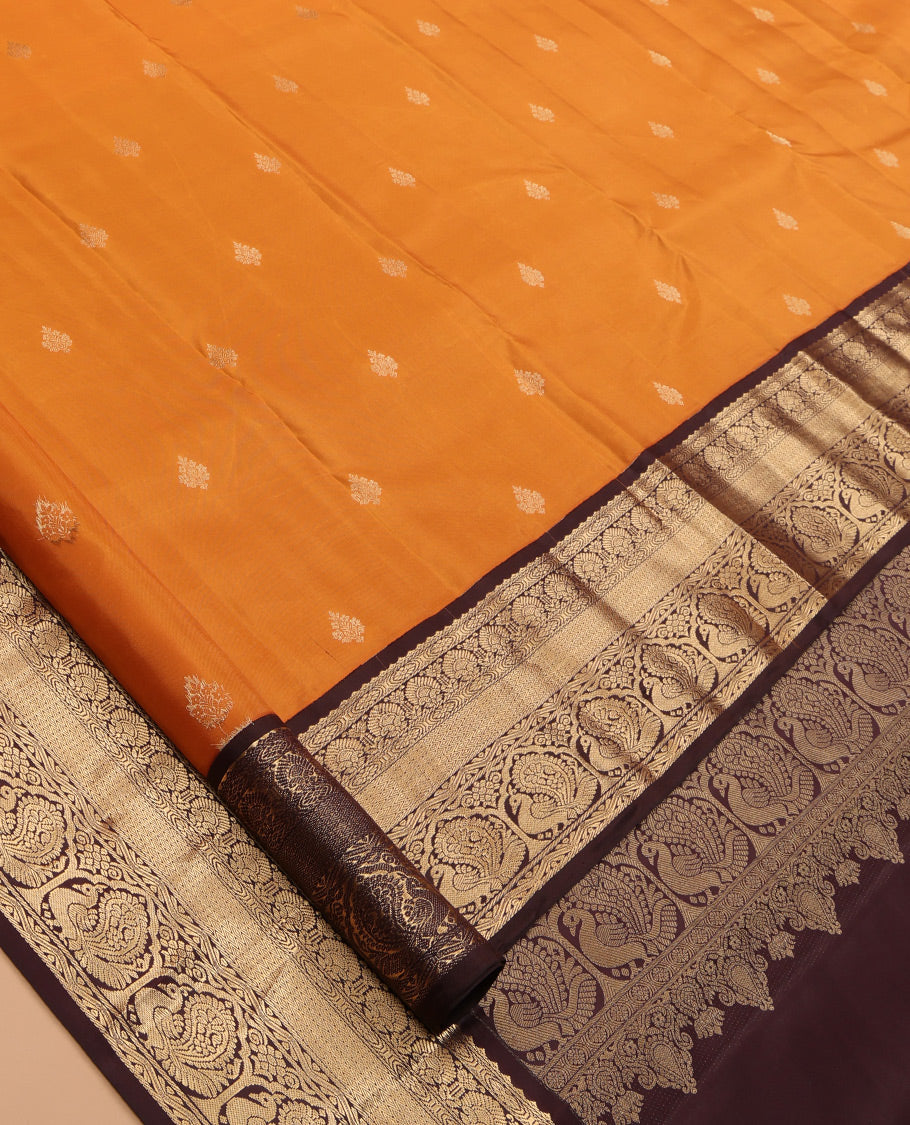 Yellow Kanchipuram Silk Saree