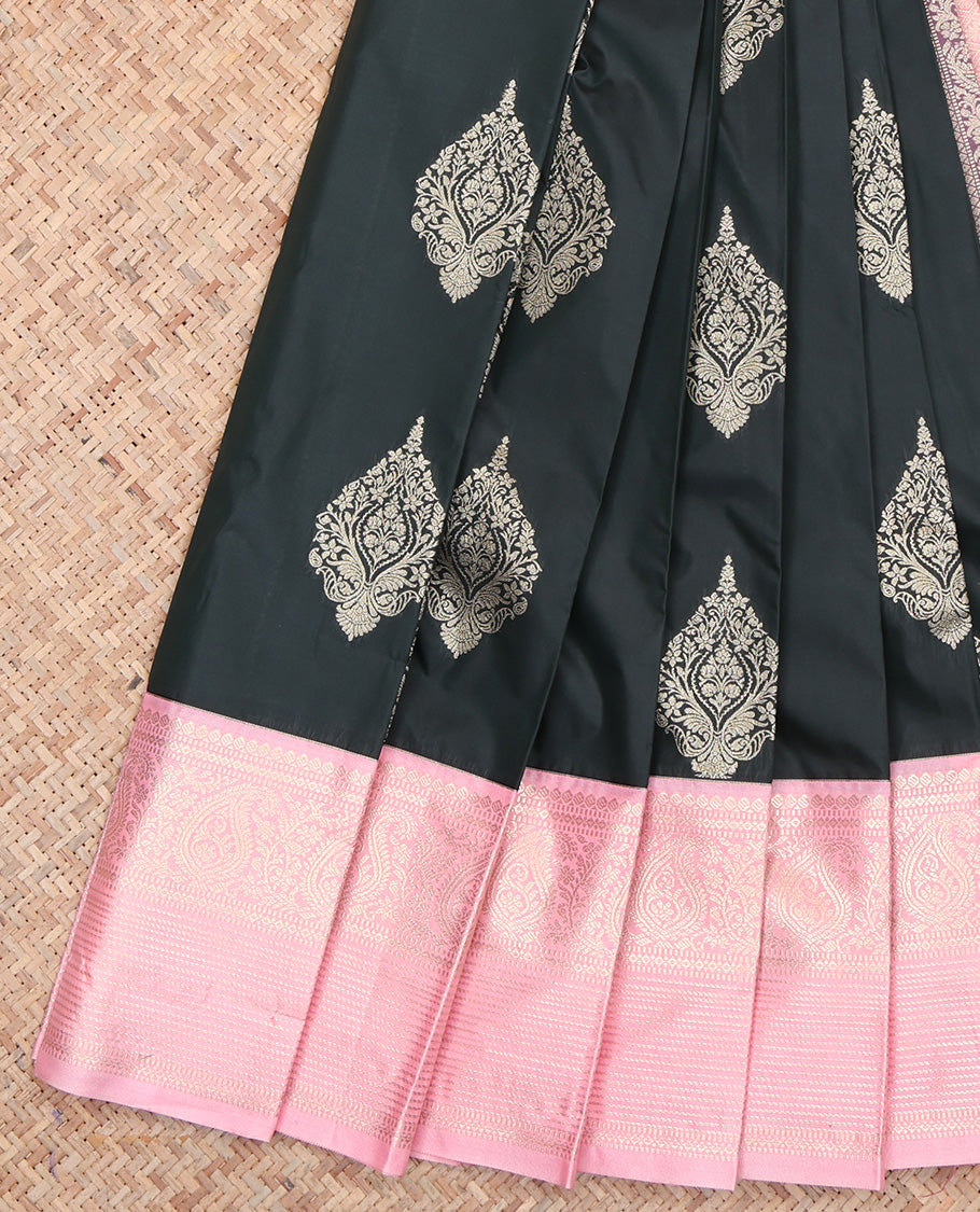 Green Zari Butta Budget Silk Saree