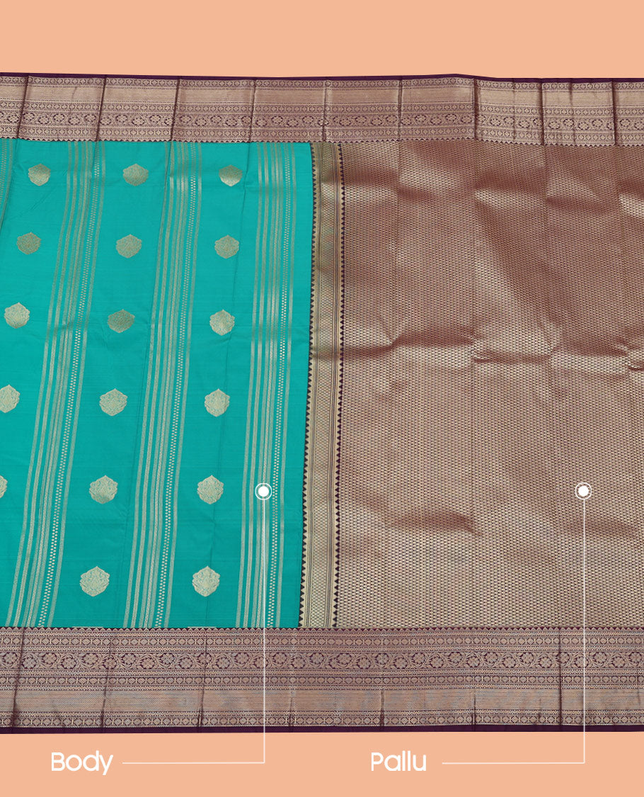 Blue Budget Silk Saree Elegantly Highlighted with Zari Designs, Featuring a Contrast Traditional Zari Design Border, Pallu Woven with Intricate Designs, and Paired with a Contrast Blouse