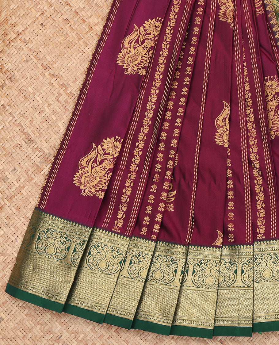Wine Budget Silk Saree