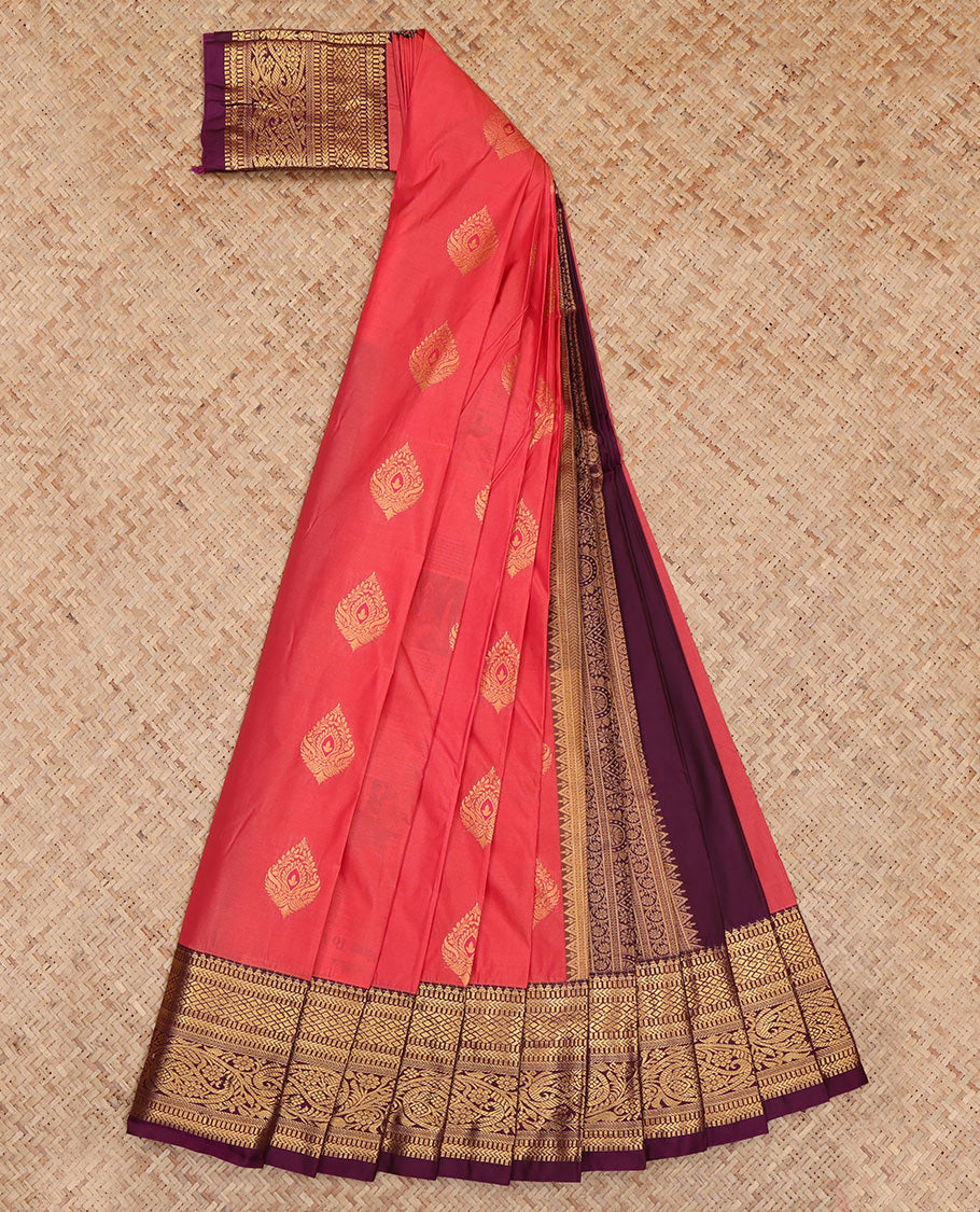 Peach Budget Silk Saree
