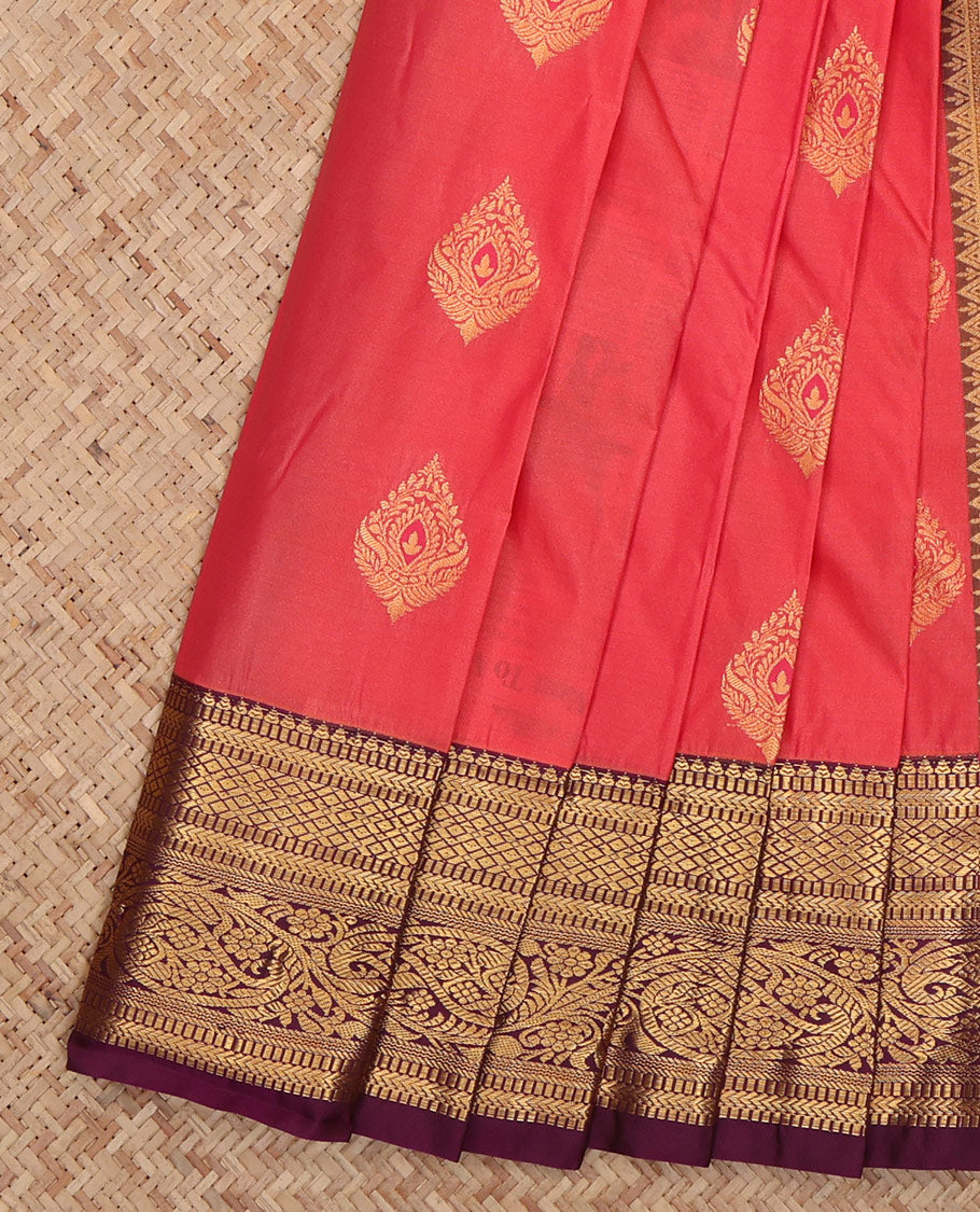 Peach Budget Silk Saree