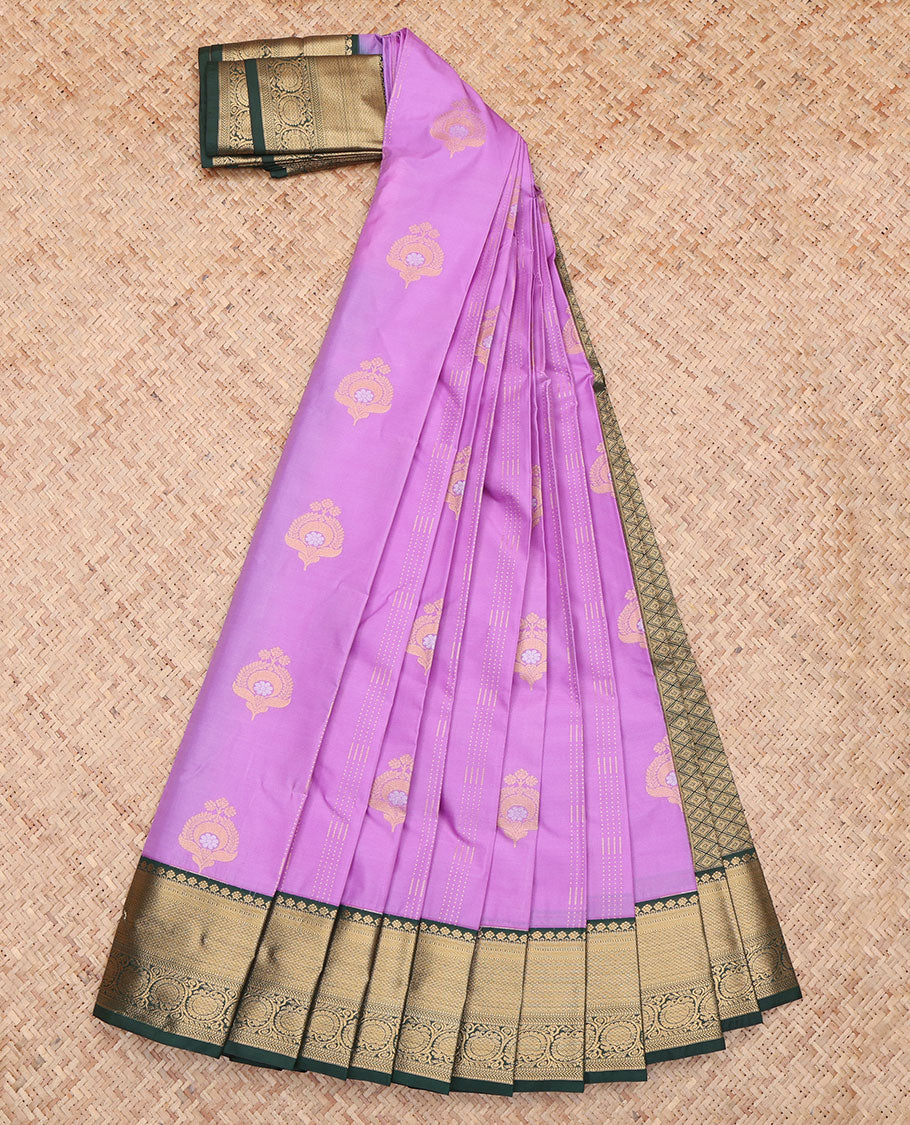 Light Purple Stripes Budget Silk Saree