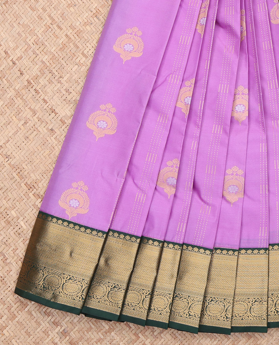 Light Purple Stripes Budget Silk Saree