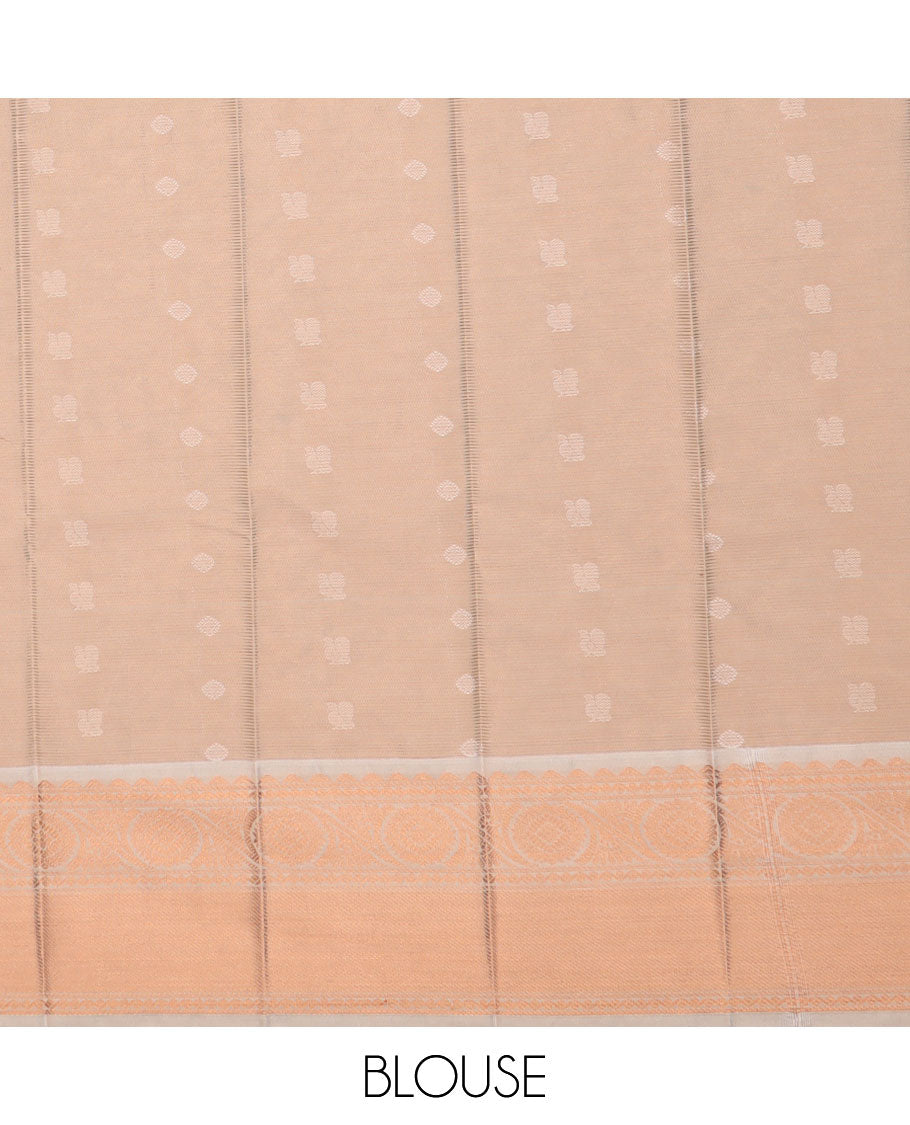 Blue jacquard gift saree, contrast traditional zari design border, and intricate pallu