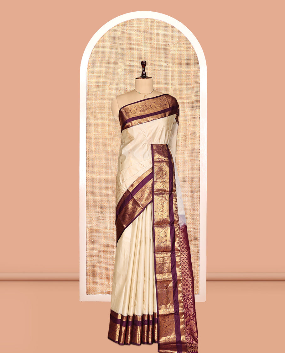 Cream Gift Saree