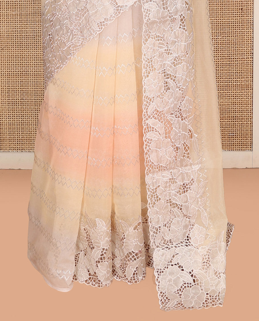 Yellow Organza Saree