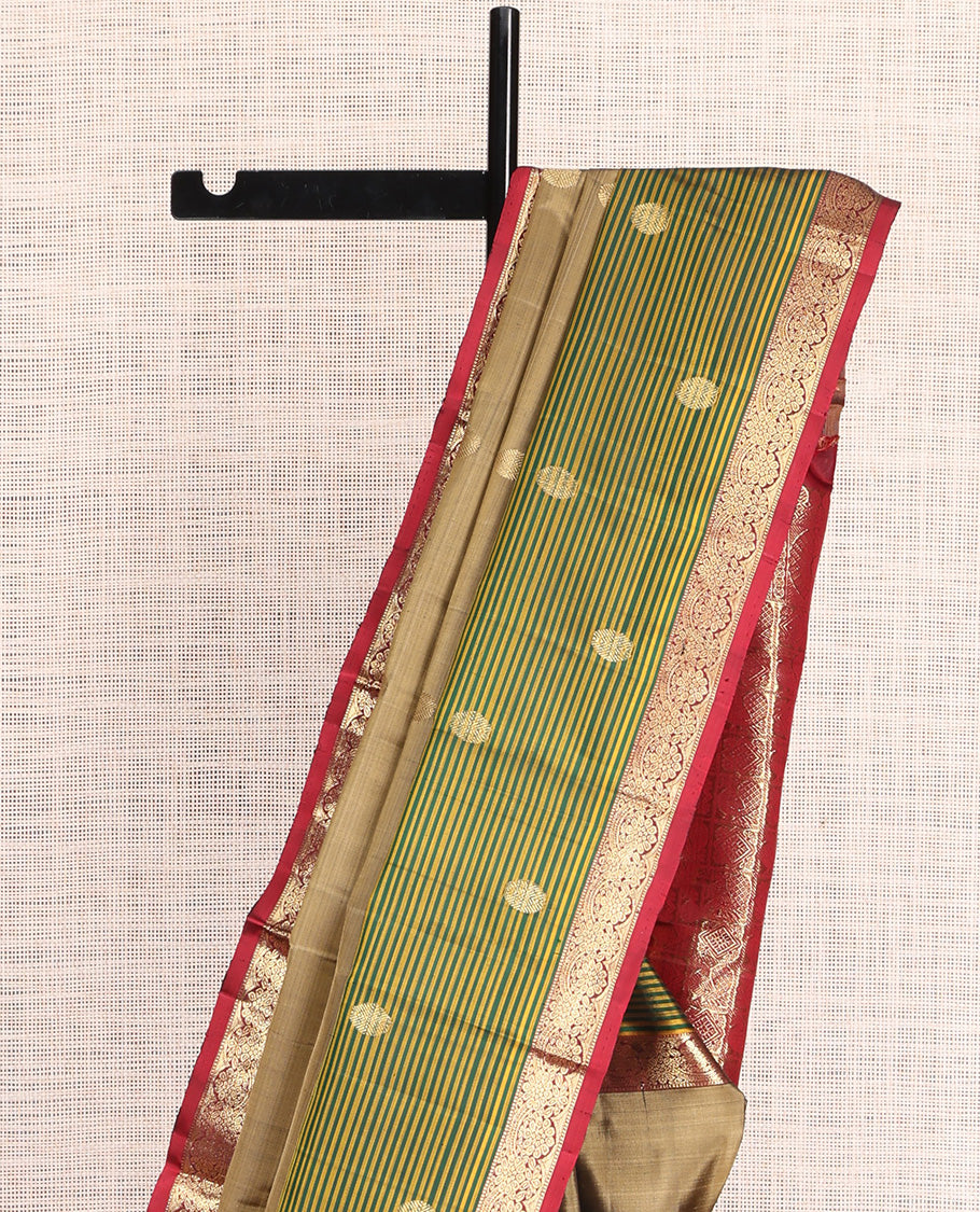 Brown Kanchipuram Silk Saree
