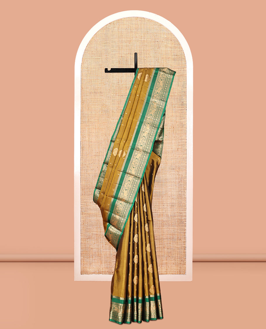 Mustard Mayuri Lite Silk Mix Saree