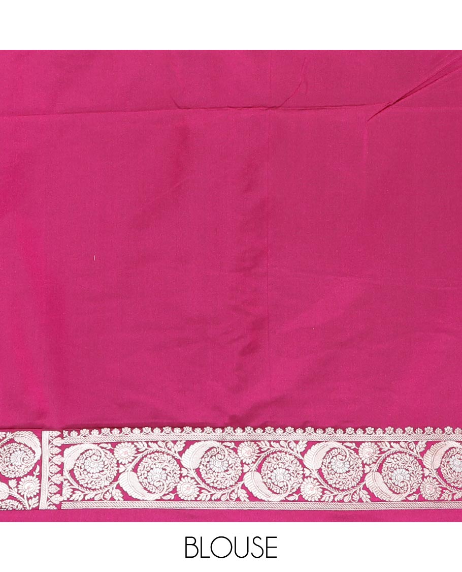 Wine zari buttas mushru silk saree, floral creeper design border, and intricately designed pallu