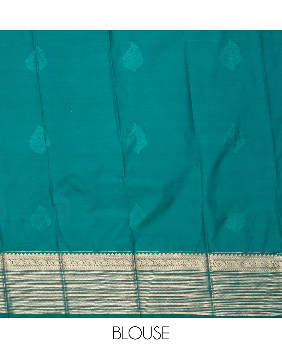 Yellow Budget Silk Saree Artfully Detailed with Zari Peacock Buttas, Featuring a Traditional Zari-Design Steeped Border, Captivating Contrast Jaal Pallu, and a Contrast Blouse