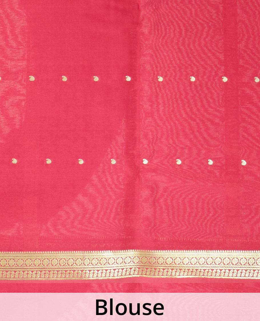 Royal blue zari buttas Mysore silk saree, contrast traditional design zari border, and zari striped pallu