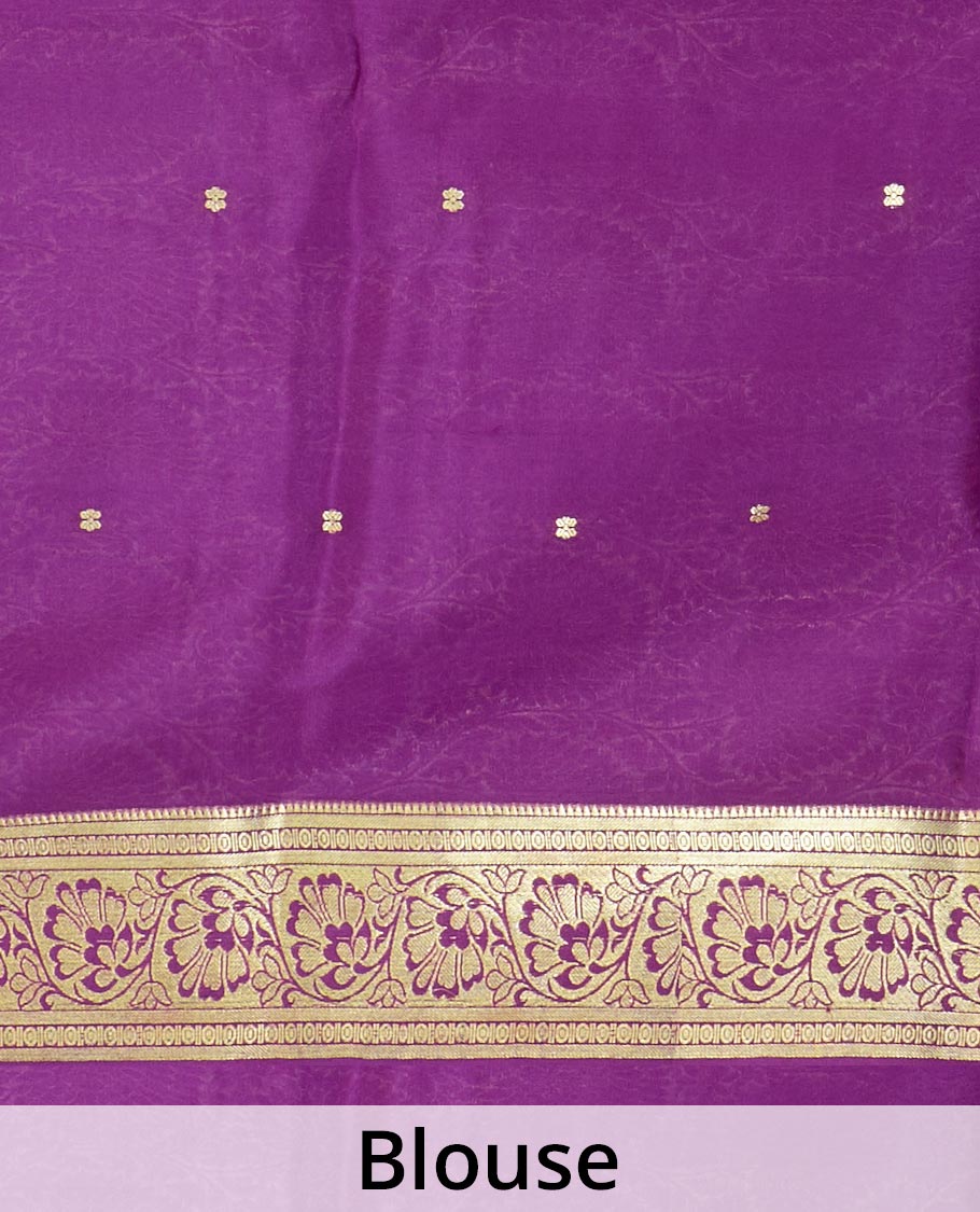 Parrot green zari buttas Mysore silk saree, contrast traditional zari border adorned with floral creeper design, and floral jaal pallu